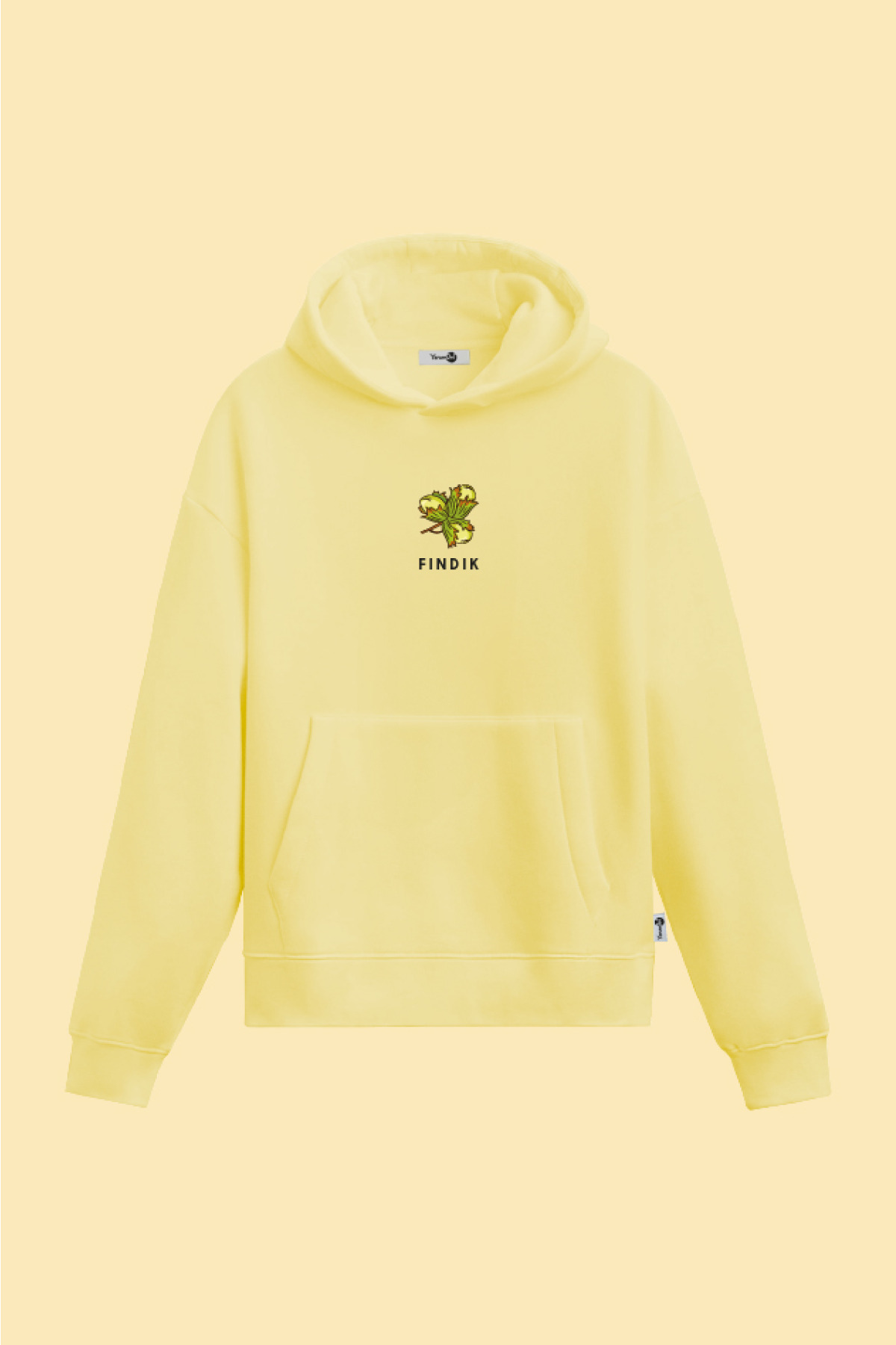 Fındık Kapöşönlu Sweatshirt Sarı