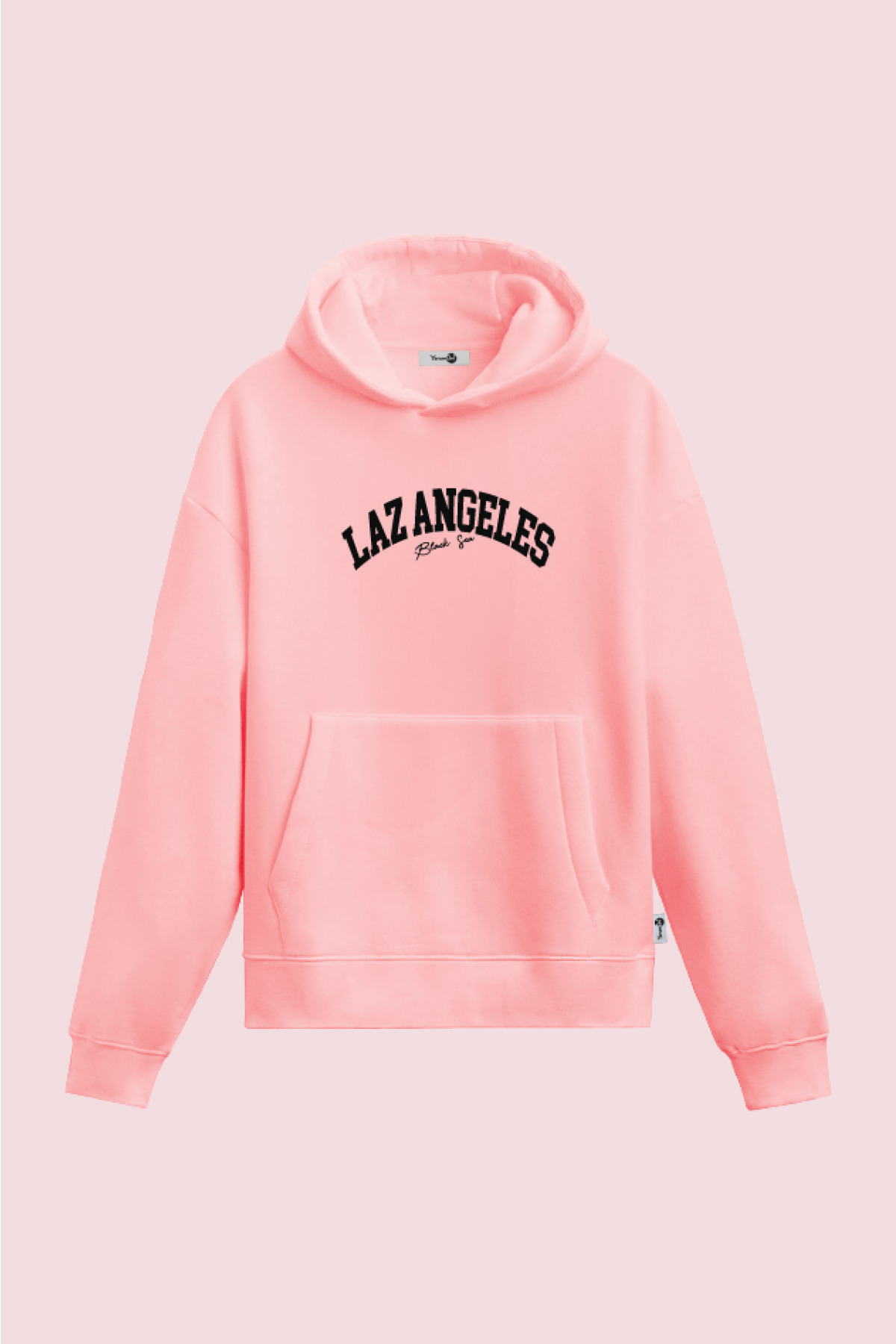Laz Angeles Kapüşonlu Sweatshirt Pembe