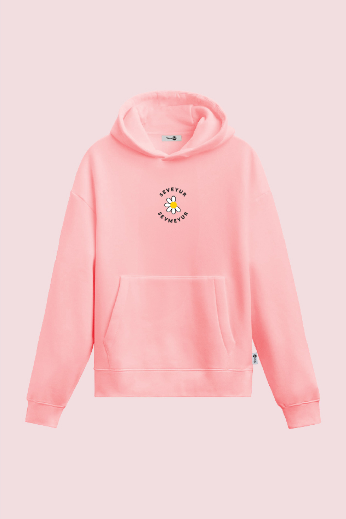 Seveyur Sevmeyur Kapüşönlu Sweatshirt Pembe