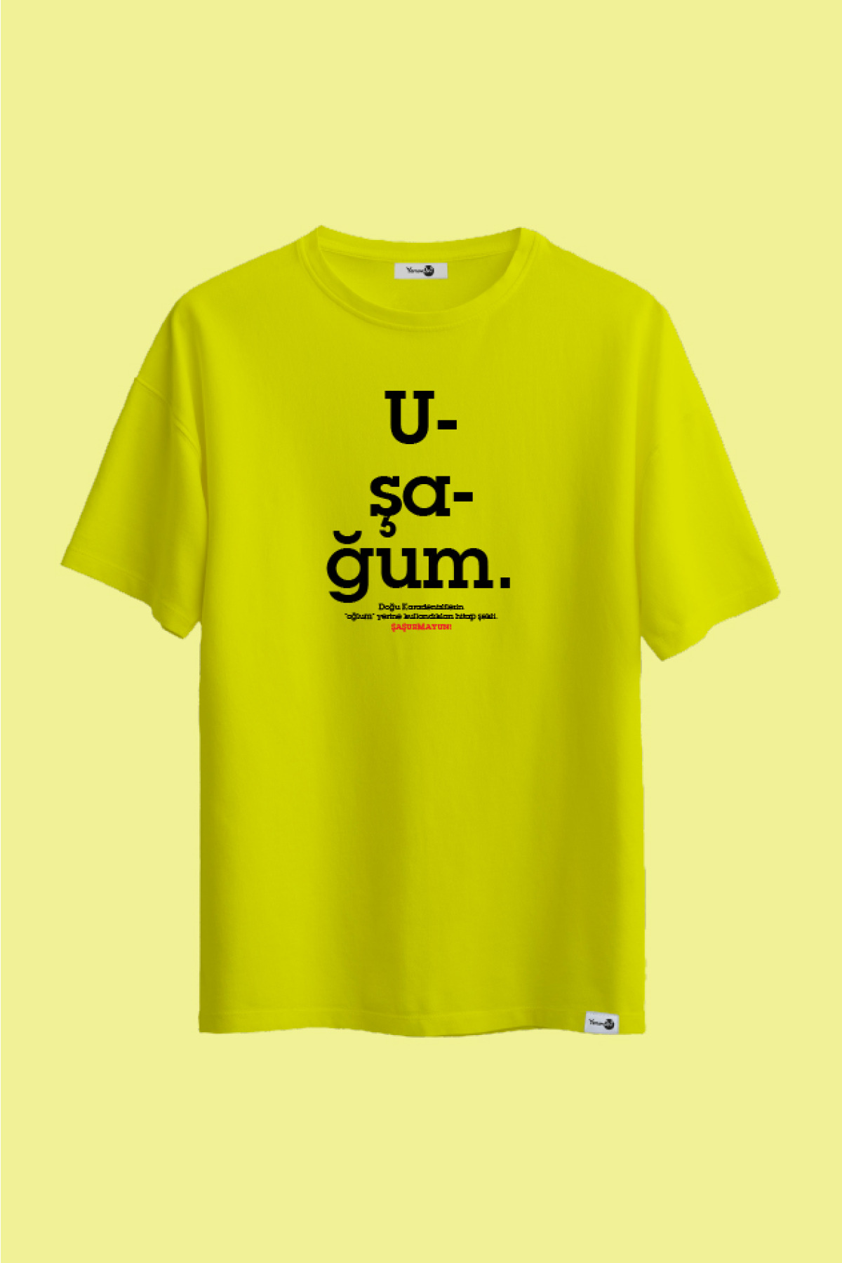 Uşağum Klasik Tshirt Neon Yeşil