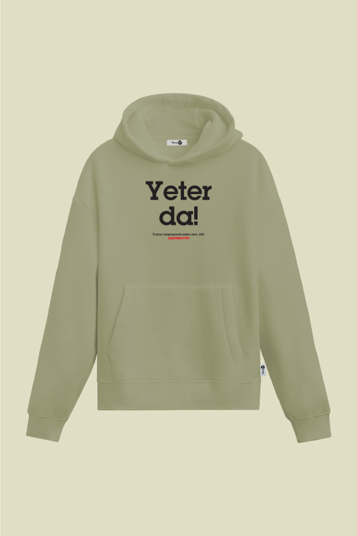 Yeter Da Kapüşonlu Sweatshirt Mint Yeşil